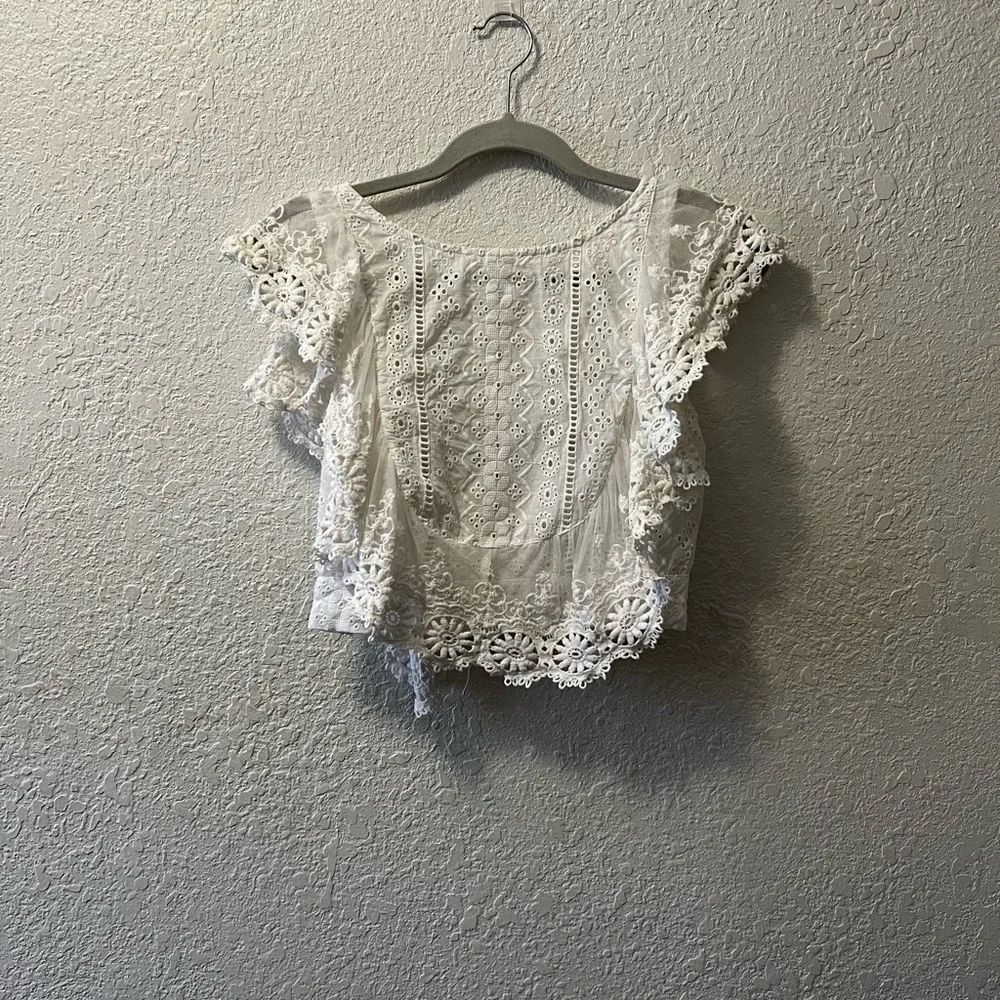 Free People Aurelia Eyelet Top - Picture 3 of 10